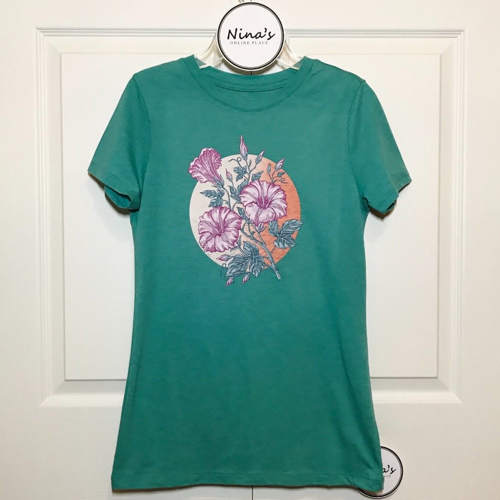 Aeropostale Juniors Graphic Tee Green Size M